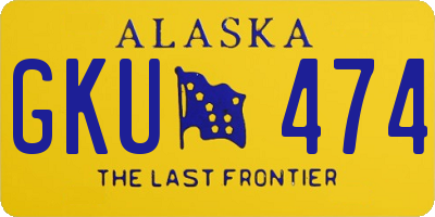 AK license plate GKU474