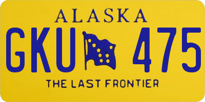AK license plate GKU475
