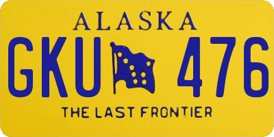 AK license plate GKU476