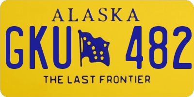 AK license plate GKU482