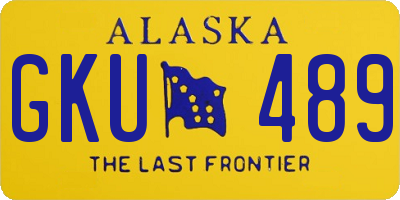 AK license plate GKU489