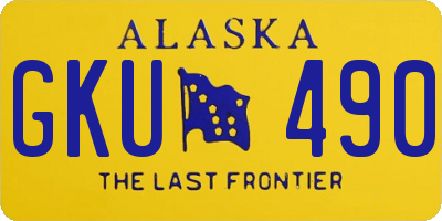 AK license plate GKU490