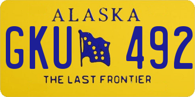 AK license plate GKU492