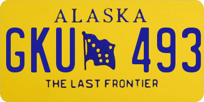 AK license plate GKU493