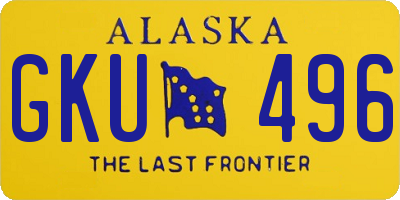 AK license plate GKU496