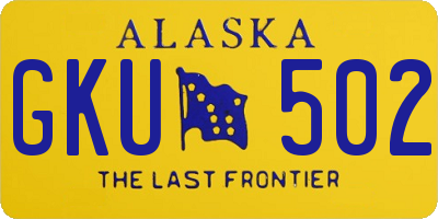 AK license plate GKU502