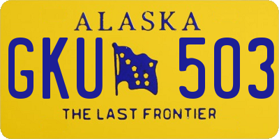 AK license plate GKU503