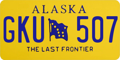 AK license plate GKU507