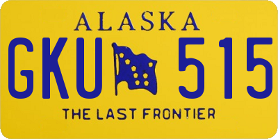AK license plate GKU515