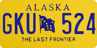 AK license plate GKU524