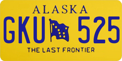 AK license plate GKU525