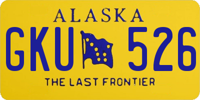 AK license plate GKU526