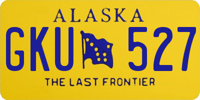 AK license plate GKU527