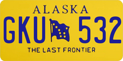 AK license plate GKU532