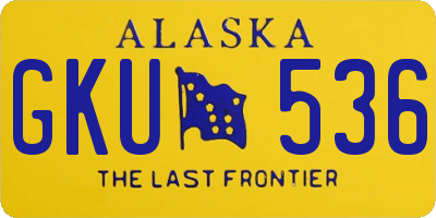AK license plate GKU536