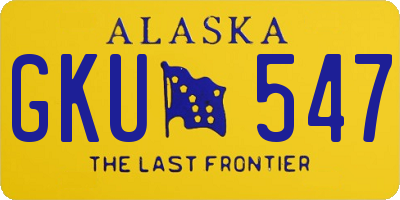 AK license plate GKU547