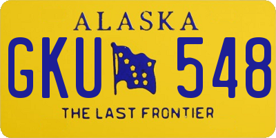 AK license plate GKU548