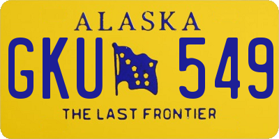 AK license plate GKU549