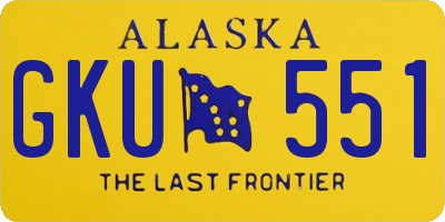 AK license plate GKU551