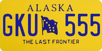 AK license plate GKU555