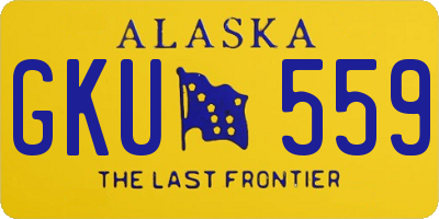 AK license plate GKU559