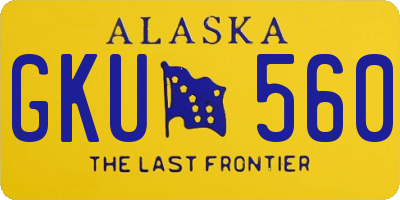 AK license plate GKU560