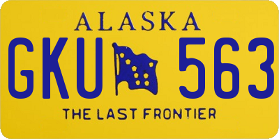 AK license plate GKU563
