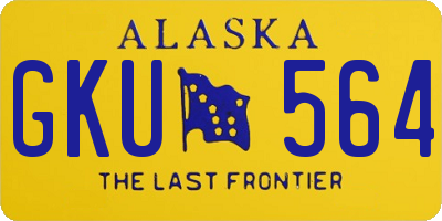 AK license plate GKU564