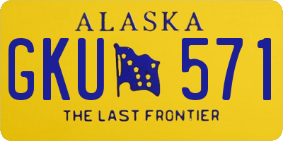 AK license plate GKU571