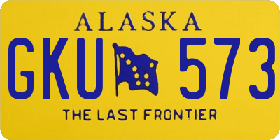 AK license plate GKU573