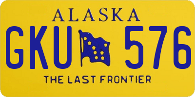 AK license plate GKU576