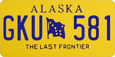 AK license plate GKU581