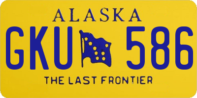 AK license plate GKU586
