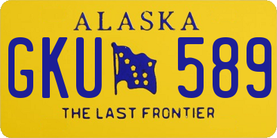 AK license plate GKU589