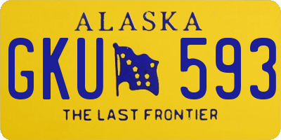 AK license plate GKU593