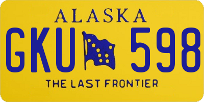 AK license plate GKU598