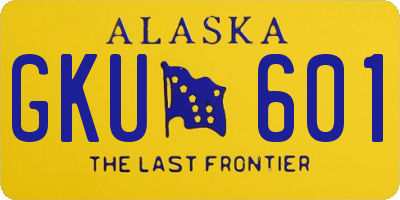 AK license plate GKU601