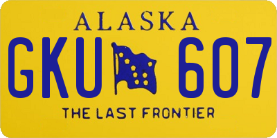AK license plate GKU607