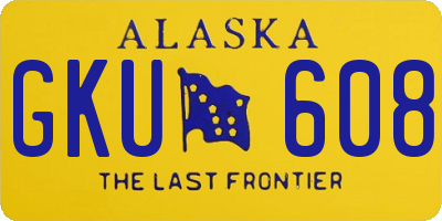 AK license plate GKU608