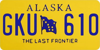 AK license plate GKU610
