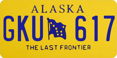 AK license plate GKU617