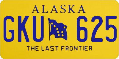 AK license plate GKU625