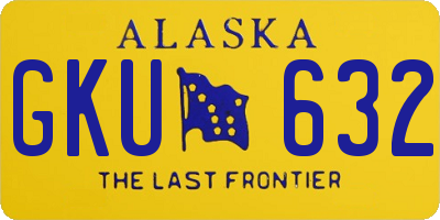AK license plate GKU632