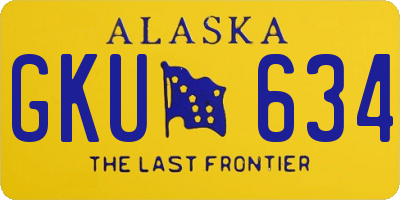 AK license plate GKU634