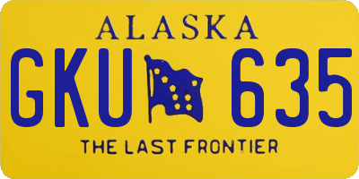 AK license plate GKU635