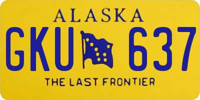 AK license plate GKU637