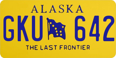 AK license plate GKU642
