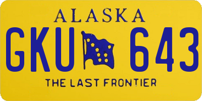 AK license plate GKU643
