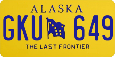 AK license plate GKU649