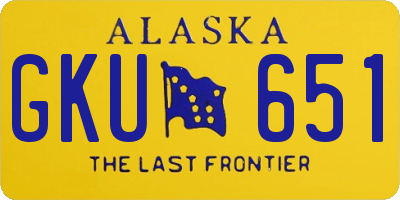 AK license plate GKU651